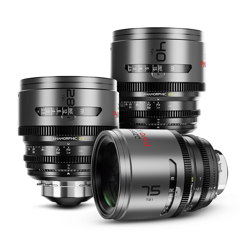 DZOFILM 28/40/75mm T2.1 Pavo 2x anamorphic Prime Cine Lens A Set PL&EF mount