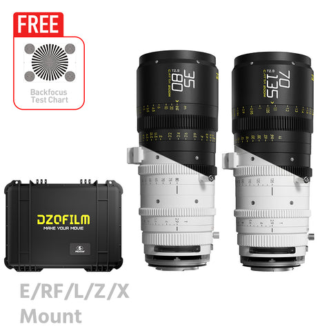 DZOFILM CATTA ZOOM FF 35-80 & 70-135mm T2.9 Dual Lens Bundle (E/RF/L/Z/X, White/Black)