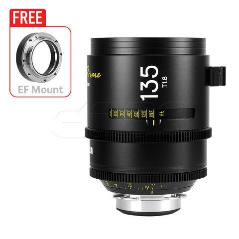 DZOFILM ARLES 135mm T1.8 Super Speed Vista Vision cinema prime lens PL&EF Mount