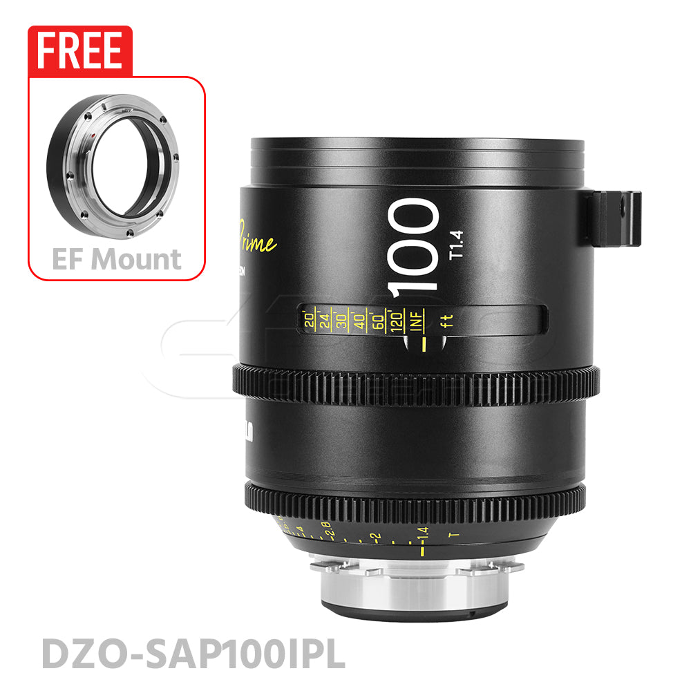 DZOFILM ARLES 100mm T1.4 Super Speed Vista Vision cinema prime lens PL&EF Mount