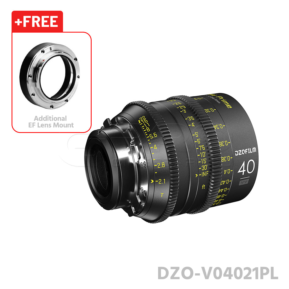 DZOFILM 40mm T2.1 VESPID Prime Full Frame Cinema Lens 