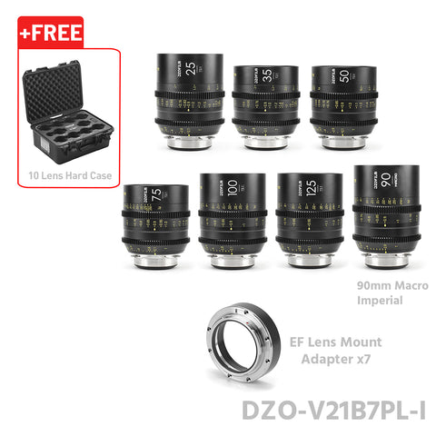 DZOFILM VESPID Prime Full Frame Cinema 7 Lens Set PL&EF interchangeable Mount