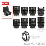 DZOFILM VESPID Prime Full Frame Cinema 8 Lens Set PL&EF interchangeable Mount