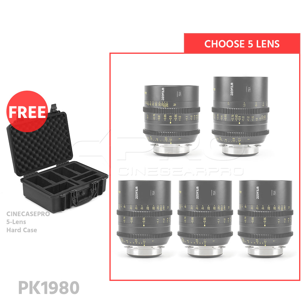 DZOFILM VESPID Customisable Prime Full Frame Cinema 5 Lens Set