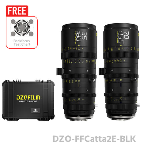 DZOFILM CATTA ZOOM FF 35-80 & 70-135mm T2.9 Dual Lens Bundle (E/RF/L/Z/X, White/Black)