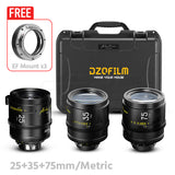 DZOFILM ARLES Super Speed 3-Lens Bundle Set Vista Vision cinema prime lens PL&EF Mount Customisable 3-Lens Set