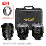 DZOFILM ARLES Super Speed 3-Lens Bundle Set Vista Vision cinema prime lens PL&EF Mount Customisable 3-Lens Set