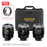 DZOFILM ARLES Super Speed 3-Lens Bundle Set Vista Vision cinema prime lens PL&EF Mount Customisable 3-Lens Set