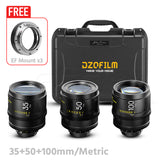 DZOFILM ARLES Super Speed 3-Lens Bundle Set Vista Vision cinema prime lens PL&EF Mount Customisable 3-Lens Set