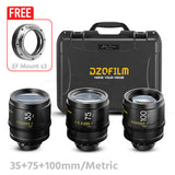 DZOFILM ARLES Super Speed 3-Lens Bundle Set Vista Vision cinema prime lens PL&EF Mount Customisable 3-Lens Set