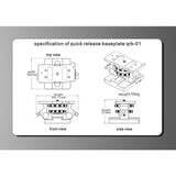 LanParte QRB-01 Quick release DSLR Baseplate for GH2/550D/5DMK III Baseplates - CINEGEARPRO