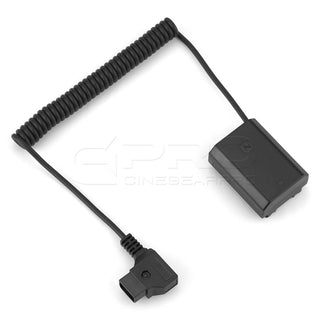 Coiled D-Tap to Sony NP-FZ100 Type Dummy Battery (24-36, Regulated)