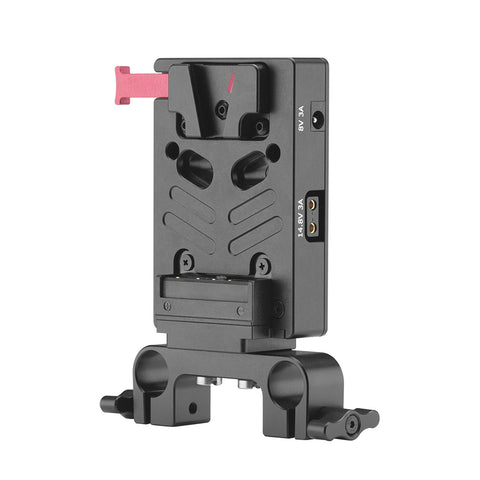 Nitze N21-D7 Mini V Mount Battery Plate with 15mm Rold Clamp