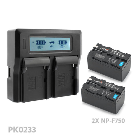 CGPro NP-F Dual Digital Battery Charger w/ LCD Display For NP-F970/750/550