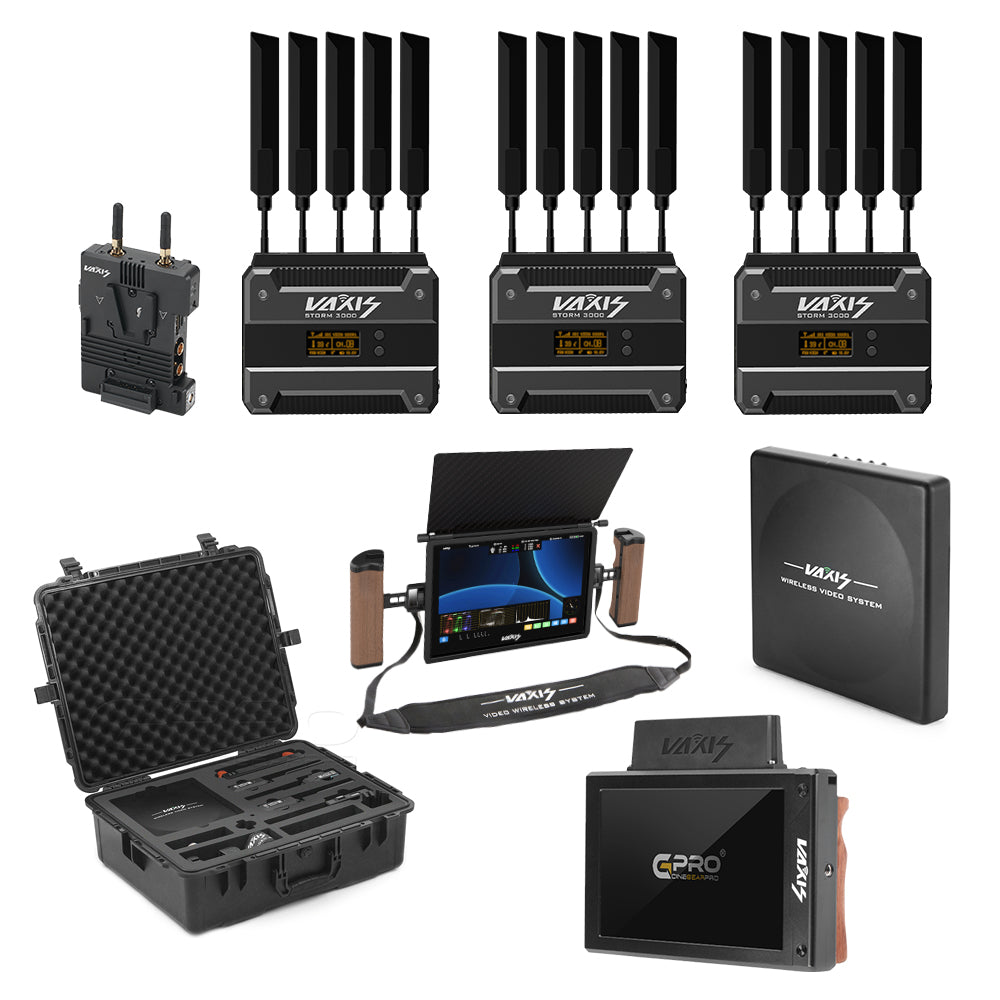 VAXIS Storm 3000DV TX Triple Kit 3G-SDI/HDMI Wireless Transmission System (1000m/3000ft)